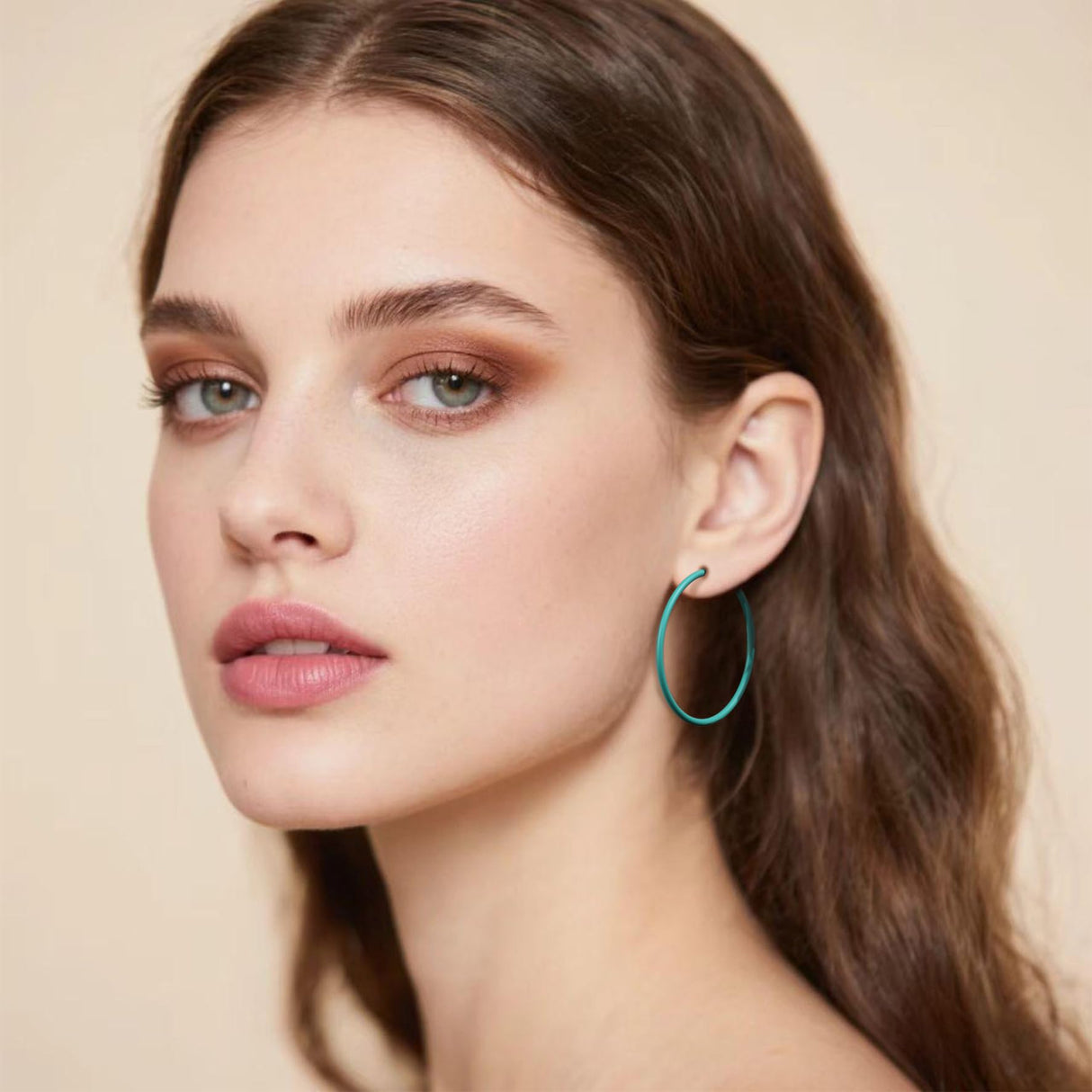IPHTSKEU 12 Pairs Colorful C Hoop Earrings, 40 mm
