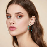 IPHTSKEU 12 Pairs Colorful C Hoop Earrings, 40 mm