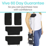 Vive Crutch Pads, Bag, & Hand Grips (5 PCS) - Crutches for Adults Armpit Padding, Hand Grips, Accessories Pouch - Soft Tips Medical Padded Handles, Accessories for Kids, Men, Women - Lightweight