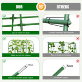 Amoskey Cucumber Trellis for Raised Beds, Cucumber Trellis for Climbing Plants Outdoor, with Garden Netting and Plant Clip, Metal Arch Garden Trellis Ideal for Cucumbers, Tomatoes, and Flowers