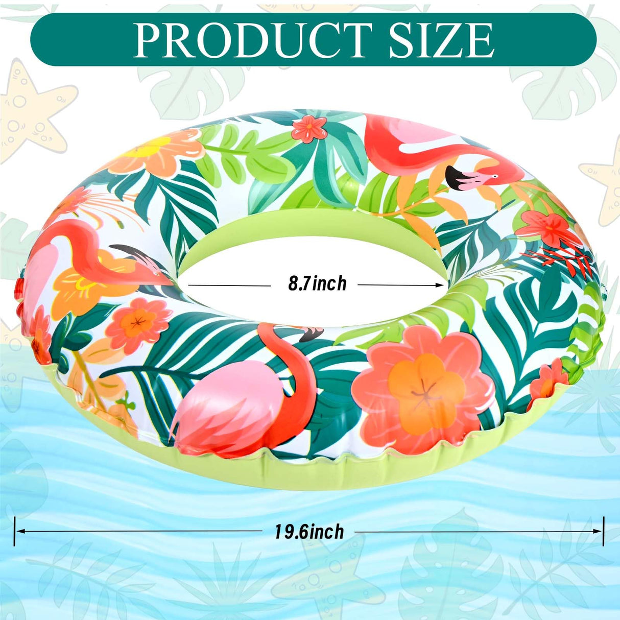 GANSHAYA Summer Goose Outfits Porch Goose Hawaiian Outfit 23 Inch Tropical Goose Clothes with Swim Trunks Sun Hat Sunglasses Swim Ring for Geese Statue Spring Summer Decor (Flamingo)
