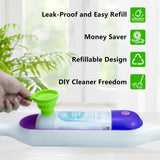 Power Mop Refillable Bottle for Swiffer PowerMop, Empty Reusable Bottle for Power Mop, 26 FL OZ Leak-Proof HDPE Solution Container with 5 Silicone Gaskets & Folding Funnel