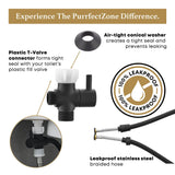 Purrfectzone Black Bidet Sprayer for Toilet, Handheld Shower Kit, Easy-to-Install Toilet Handheld Set, Hand Held Stainless Steel with Adjustable Flow, Cloth Diaper Sprayer Shattaf