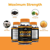 (5 Pack) Vigor Force Max Performance Gummies, VigorForce Maximum Strength Shilajit Sea Moss Fenugreek Gummies Overall Energy Vitality Support, Vigor Forc Gomitas (5 Month Supply)