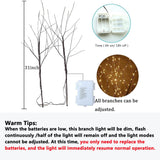 2 Pack Lighted Prelit Twig Tree Branches Lights with Timer, Battery Operated, Christmas Holiday Decorative Sticks Vase Filler for Home Decoration (31inch)