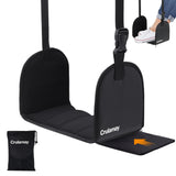Anti-Squeeze Airplane Foot Hammock for Plane Travel with Flat Base and Memory Foam, Adjustable Leg Hammock for Airplane Travel, Leg Rest for Long Flights, Portable Foot Rest for Under Desk at Work