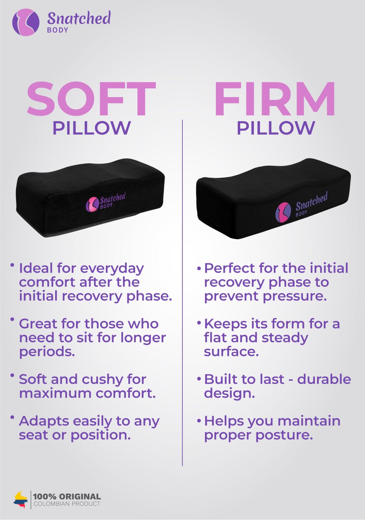 Snatched Body Back Support Post Surgery Soft BBL Booty Pillow After Surgery for Butt Recovery Cushion