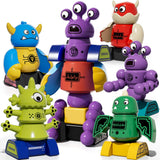 TEMI Magnet Robot Toy for Kids 3-5 Years Old - Monster Magnet Toys Stacking Transform Toys with Storage Box, Set for Boys Age 3 4 5 6 7 Years Old Boys, Christmas and Birthday Gifts