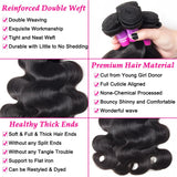12A Human Hair Bundles 400g Body Wave Bundles Human Hair Extensions 12 14 16 18 Inch Brazilian Virgin Body Wave 4 Pieces Deals Unprocessed Brazilian Quick Weave Extensions Natural Black