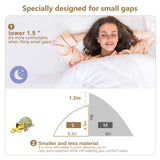 Vekkia King Bed Wedge Pillow for Headboard/Wedge Pillow Headboard/Bed Gap Filler/Headboard Pillow,Pillow Wedge for Headboard Gap0-3.5",Stop Loosing Your Pillows,Phone&Glasses(White 76"x6.5"x4.5")