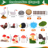 HIYZI 109 Pcs Fairy Garden Accessories Fairy Garden Kit Miniature Fairy Figurines Accessories Fairy Animals Decor Outdoor for DIY Dollhouse