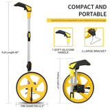 Zozen Measuring Wheel in Feet and Inches, Mechanical/Double Collapsible/One Key to Reset/Kickstand to Keep Stand/Starting Point Arrow and Cloth Carrying Bag, 0-9,999 Ft Measure Wheel.