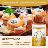 Orgnisulmte Whole Egg Powder, Fresh Pasteurized Egg Powder, All Natural, No Additives, Gluten Free Excellent for Baking Made in USA 8 Oz