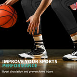 Ruilaibao 2 Pack Full Leg Compression Sleeves, Long Knee Brace Support for ACL,PCL, Meniscus Tear, Arthritis, Tendinitis,Men And Women (Black, Medium)