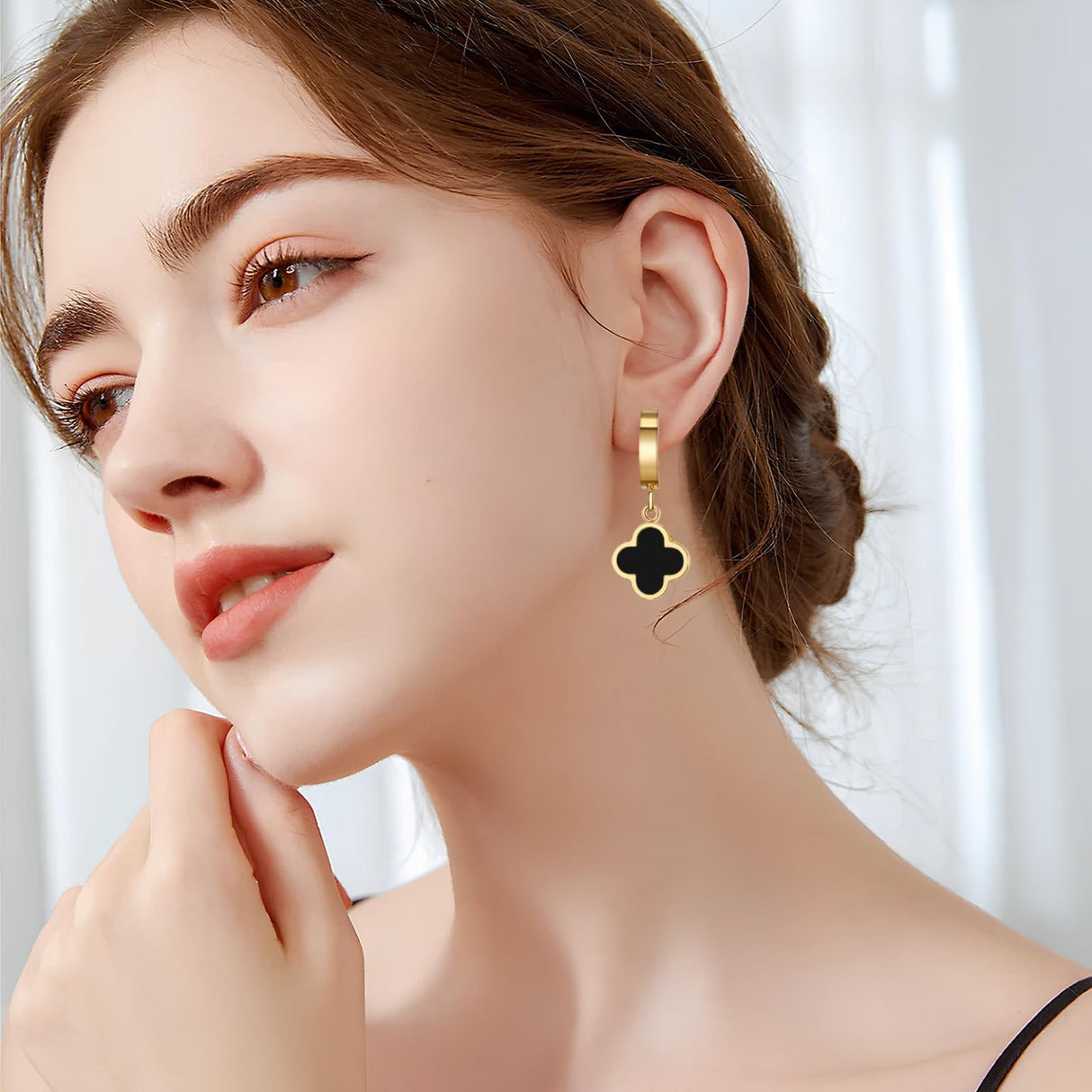 Otdwsd 18K Gold Plated Lucky Clover Jewelry Set, Birthday Gifts for Women