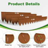 Gabviem 8 Inch Cor Ten Steel Landscape Edging Kit – Metal Garden Border