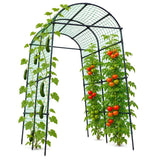 FOLLOOK Garden Arch Trellis for Climbing Plants Outdoor, 7.8 ft, Black