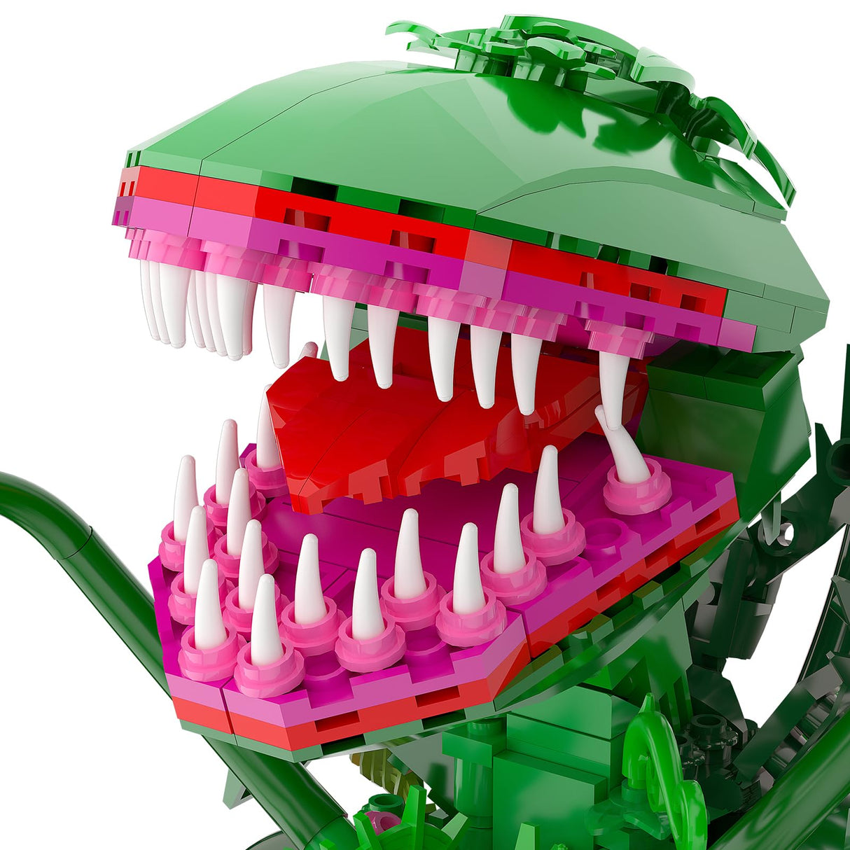 aphpaio Audrey 2 Piranha Plant Building Toys Sets, Little Shop of Horrors Flowers Cannibal with Openable Mouth Building Blocks, Gift for TV Fans Halloween Christmas Kids Ages 8+
