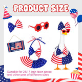ENBOFID 4th of July Bikini Porch Goose Outfits, Patriotic Summer Goose Outfits Costume for 23inch Plastic Cement Statue, Independence Day Goose Outfits Clothes for Outdoor Garden Patio Decor