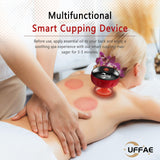 UFFAE 5-in-1 Electric Cupping Therapy Set, Smart Cupping Therapy Massager, 12 Levels of Suction Strength and Temperature Control，for Targeted Pain Relief, Portable Electric Cupping Device