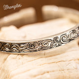 Montana West Wrangler Western Turquoise Bracelet for Women Cowgirl Country Adjustable Silver Plated Carved Floral Open Cuff Bangle Jewelry WGW-STL-1119STQ
