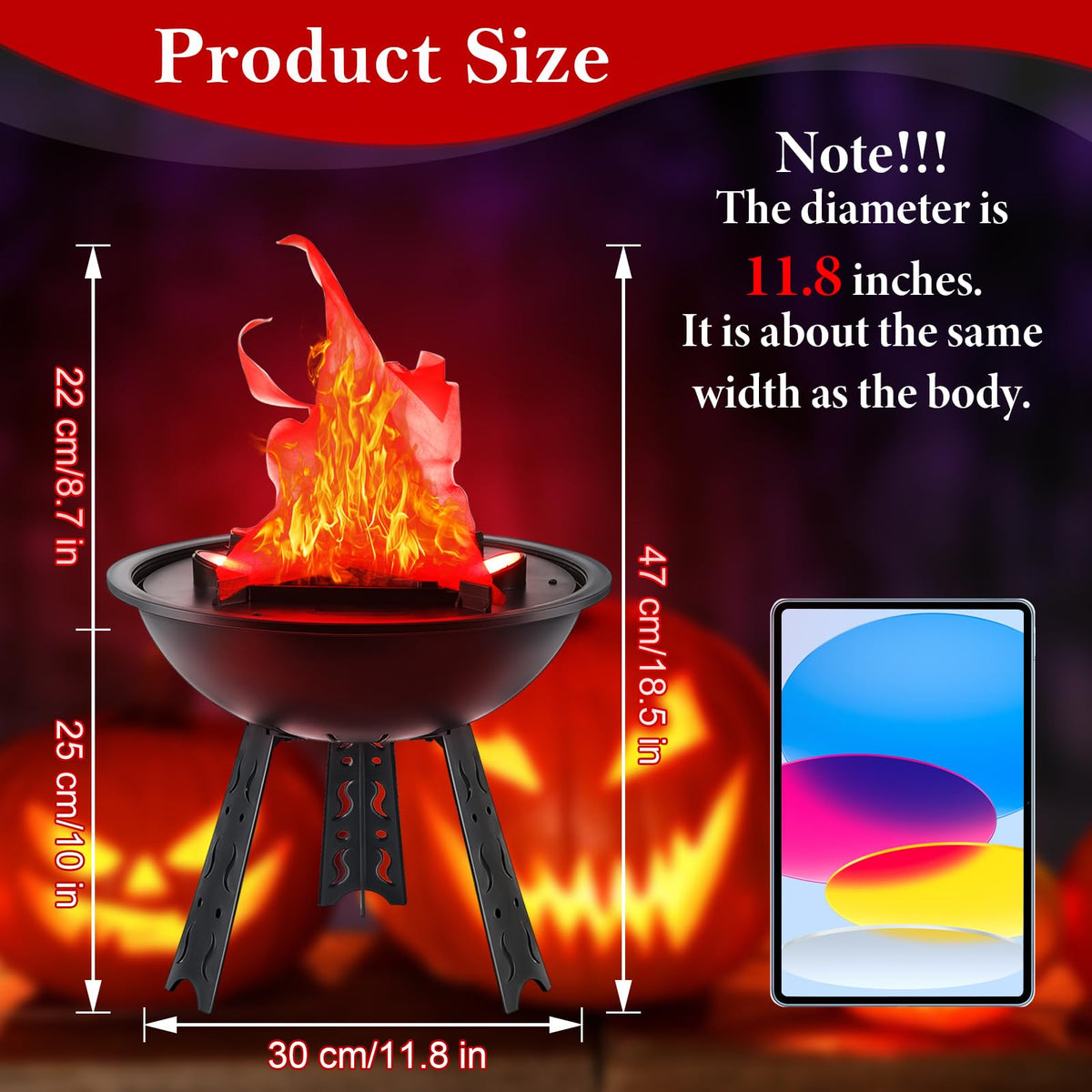 Mystarry 3D LED Fake Fire Flames Effect Light, 110V Electric Fake Camp ...