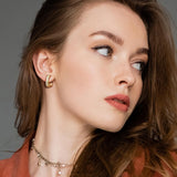 BANGALO 14K Gold Earrings for Women Good Huggie Earrings 17mm