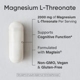 Sports Research® Magnesium L-Threonate 2000mg w/Magtein®, 90 Count