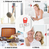 2 Pack Portable Door Lock Home Security Door Lock Travel Lockdown Locks for Additional Safety and Privacy Perfect for Traveling Hotel Home Apartment College 2024 New Model