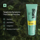 RefluxRaft Acid Reflux Therapy with Organic Alginate, Rapid & Long Lasting Gerd, LPR & Digestion Symptom Support, Zero Sugar, Gluten Free, Low Sodium, Lemon Ginger, 60 Gel Servings, 10 OZ Bottle