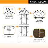 YOBAZAN Metal Garden Trellis 71"x20", 2 Pack Plant Support Trellis