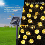 Toodour Solar String Lights Outdoor Waterproof, 56ft 100 LED Globe String Light with 8 Mode, Crystall Ball Lights Solar Patio Lights for Garden, Lawn, Patio, Gazebo, Yard, Outdoor Decor - Warm White