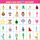 Beads for Crafts, Pony Beads Keychain Making Kit, Bead Pets for Kids Girls