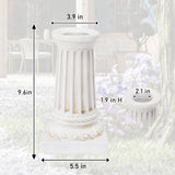 VCUTEKA Gazing Ball Stand, 8-10" Gazing Globe Outdoor Roman Garden Pedestal