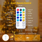 Minetom 66 Feet 200 LEDs USB Fairy String Lights with Remote, Copper Wire Starry Lights for Bedroom Wall Ceiling Christmas Tree Wreath Craft Wedding Party Decoration, Warm White