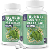 1200 MG Thunder God Vine Root Extract 20:1 Supplement, Tripterygium Wilfordii Herbal Supplement, Vegan Formula with Lei Gong Teng Extract, 120 Capsules