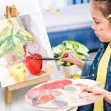 Mimorou 32 Pack 3 x 3 Inch Mini Canvases with Easel Sets for Painting Small Art Stretched Canvases Panels Pack with Wood Display Easel for Kids Birthday Parties Operation Christmas Gifts Items