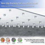 Amyracel Clear Chair Mat for Low Pile Carpet, 53'' x 45'' Thick Computer Desk Chair Mat for Carpeted Floors, Easy Glide Plastic Floor Mat for Office Chair on Carpet Protection (45'' x 53'' with Lip)