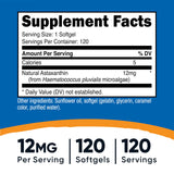 Nutricost Astaxanthin 12mg, Non-GMO and Gluten Free, 120 Softgels (4 Month Supply) (Pack of 2)