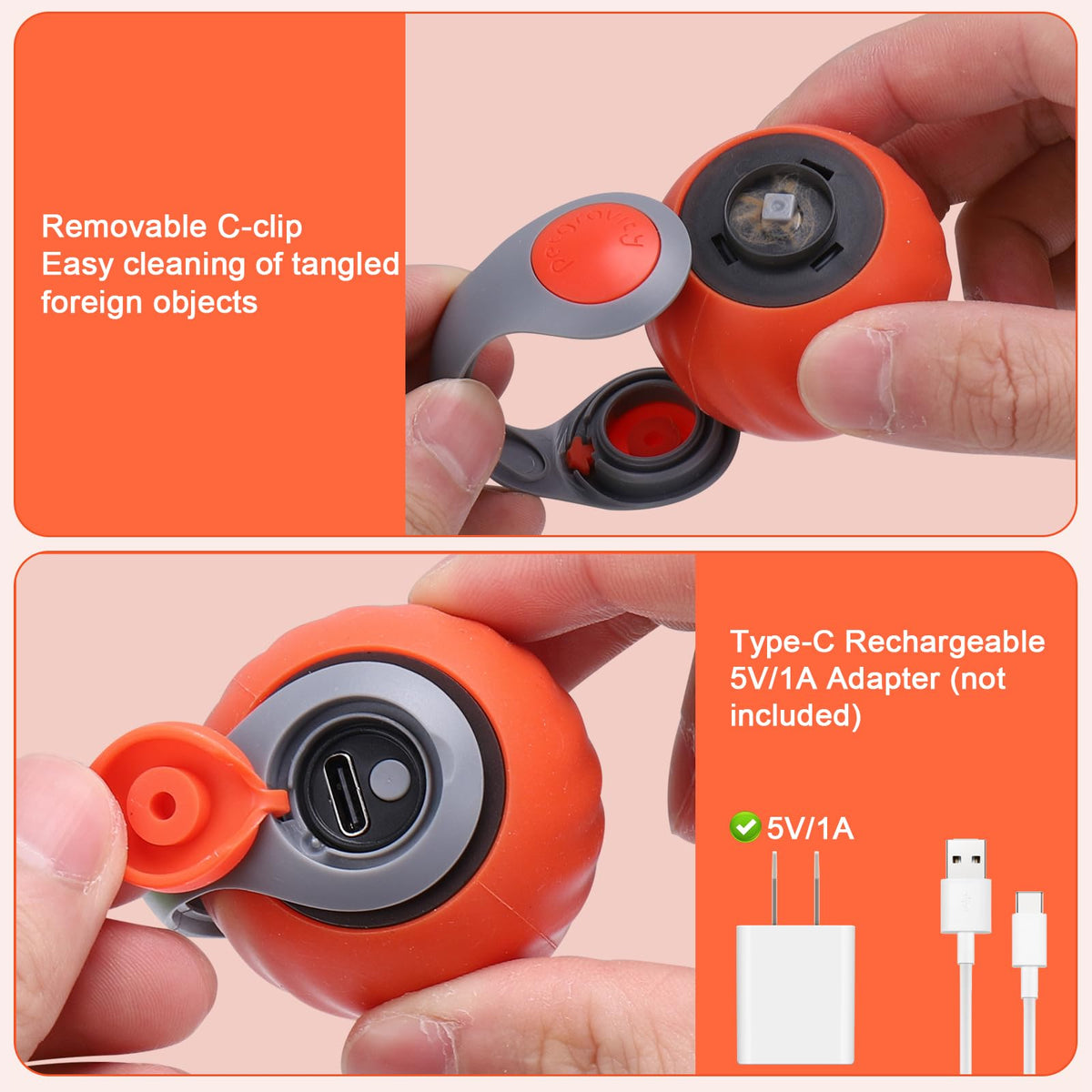 BABORUI 2Pack Interactive Cat Toy Ball - Automatic Interactive Cat Toys for Indoor Cats with 3 Tails, 2 Speeds Rechargeable Enrichment for Small/Medium/Large to Keep Them Busy