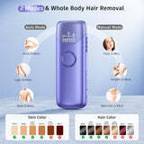 Laser Hair Removal with 5℃ Ice Cooling, Painless IPL Laser Hair Removal Device 3 In 1 Ubroo At Home Hair Remover Machine for Women Men Electrolysis Permanent Epilator on Face Body Depilation (Purple)
