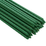 Frcctre 30 Pack 4 Ft Garden Stakes, 48 Inch Sturdy Green Plant Sticks, Plastic Coated Metal Tomato Stakes Support Plant Climbing Support for Tomatoes, Cucumber, Fences, Beans, Potted Plants