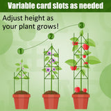 Threehoney 50 Pcs Adjustable Plant Stake Arms for Tomato Cage 11 Inch Expandable Trellis Connectors 11mm Diameter Garden Plant Stake Arms for Tomato Cage Vegetable Climbing Attach