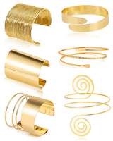 BOMAIL 6 Pieces Gold Upper Arm Cuff Band Bracelet Set