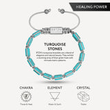 RTZN® Mens Turquoise Bracelet – Premium Handcrafted Western Turquoise Bracelets for Men And Women – 8MM Flat Bead Adjustable Turquoise Beaded Bracelet (Havana)