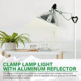 Simple Deluxe Clamp Light with 8.5 Inch Adjustable Aluminum Reflector, Suit for E26 Socket Max 150 Watt Lamp (No Bulb Included), 6 Feet 18/2 SPT-2 Cord, 2 Pack