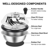 MELONFARM 13 inch Leaf Bowl Trimmer, Bowl Trimmer with Switchable Stainless Steel Blades & Clear Visibility Dome, Hand Twist Spin Cutting Bud Trimmer for Buds, Flowers, Hydroponics Plants