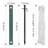 Tree Stake Kit, Heavy Duty Steel 11.8 Inch Steel Tree Stakes and Supports for Young Tree Anti Strong Wind, Leaning Tree Anchor Straightening Kit (4)