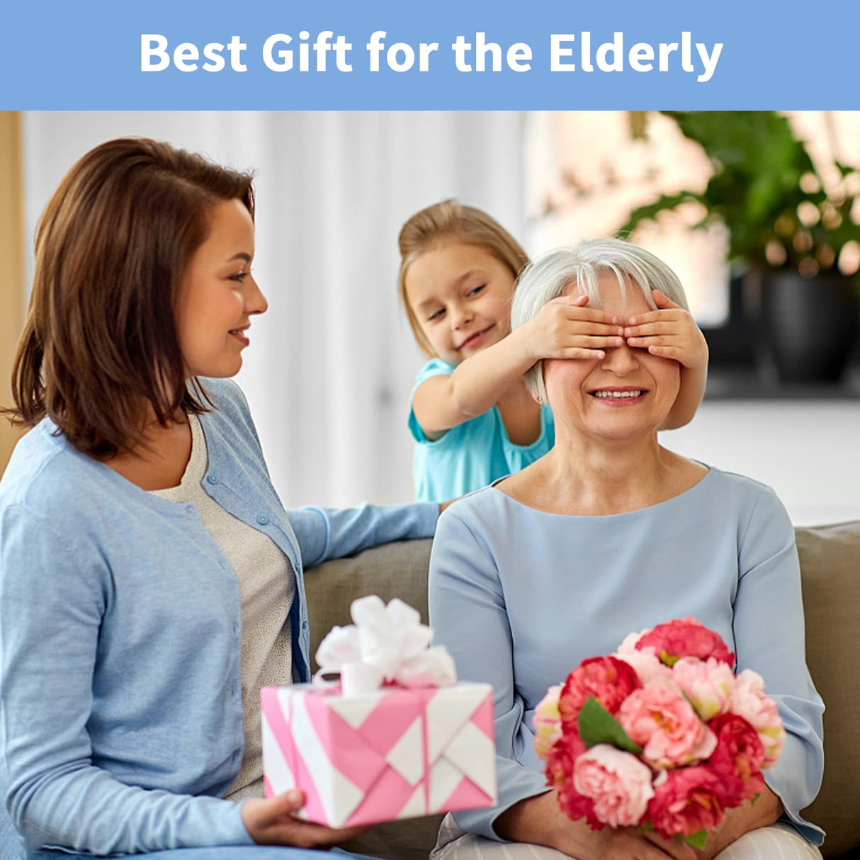 5X Magnifying Glass with Light, Lightweight Full Page Magnifier for Reading, Large Lighted Magnifier with 48 LED Light and Anti-Glare Lens, Ideal Gift for Seniors, Macular Degeneration, Low Visions