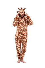 AnmHIwcte Giraffe Onesie Adult Halloween Christmas Cosplay Animal Costume Unisex Pajamas For Women Men